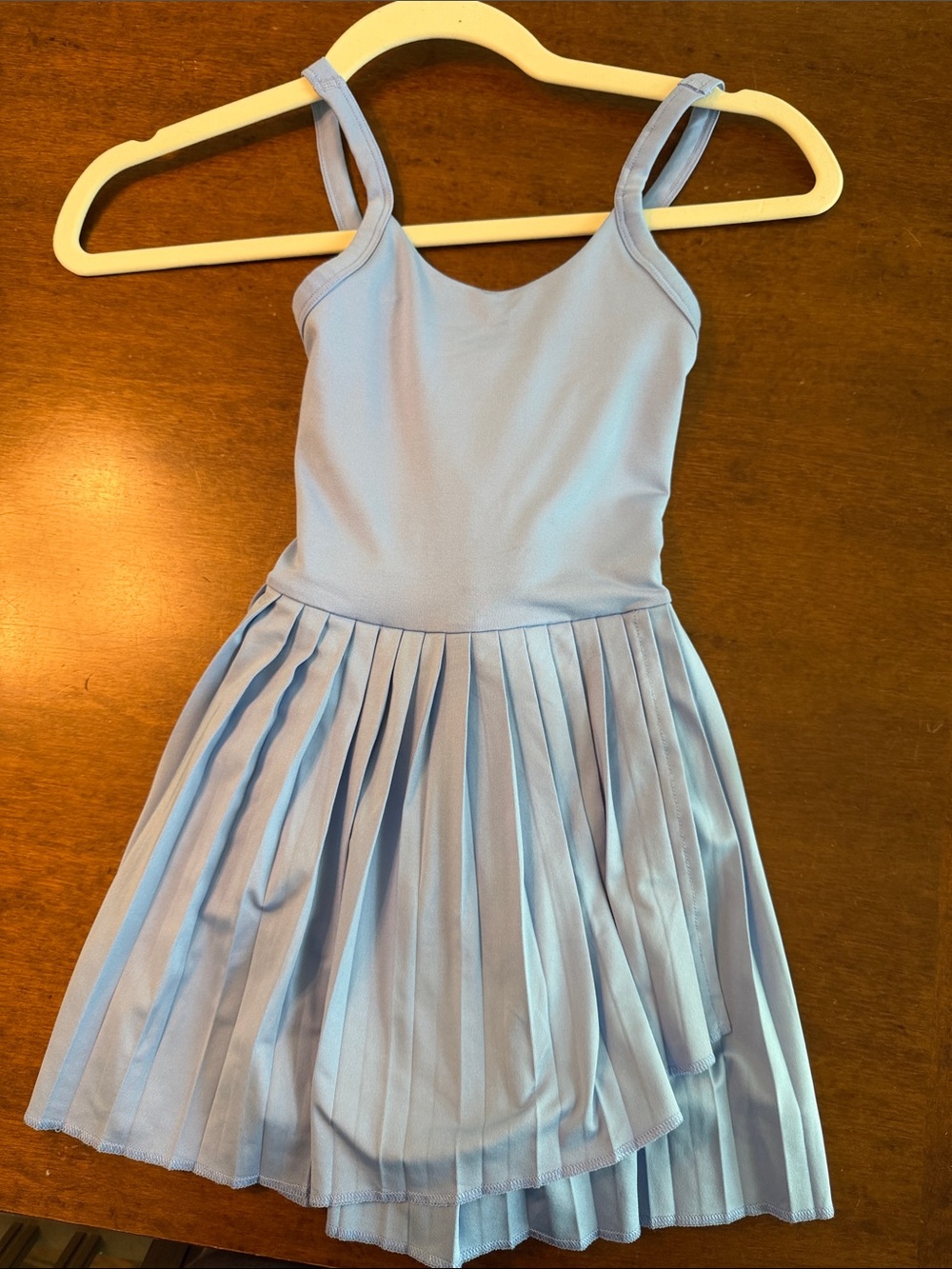 Zella Girl Light Blue Pleated Skater Dress